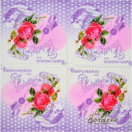 Serwetka decoupage firmy PAPSTAR perfumeria 33x33cm